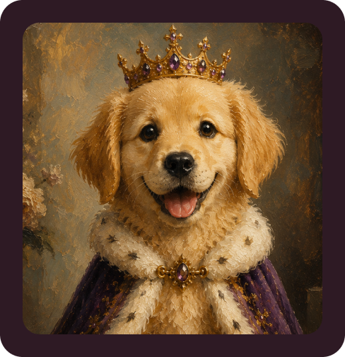 Oil Painting Dog Portrait
