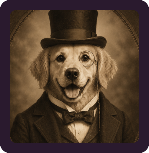 Vintage Dog Portrait