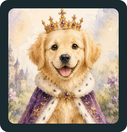 Watercolor Dog Portrait