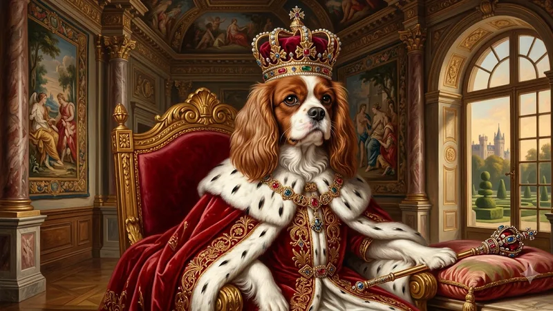 Cavalier King Charles Spaniel royal portrait