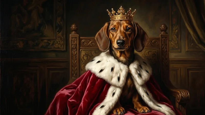 Dachshund royal Renaissance portrait