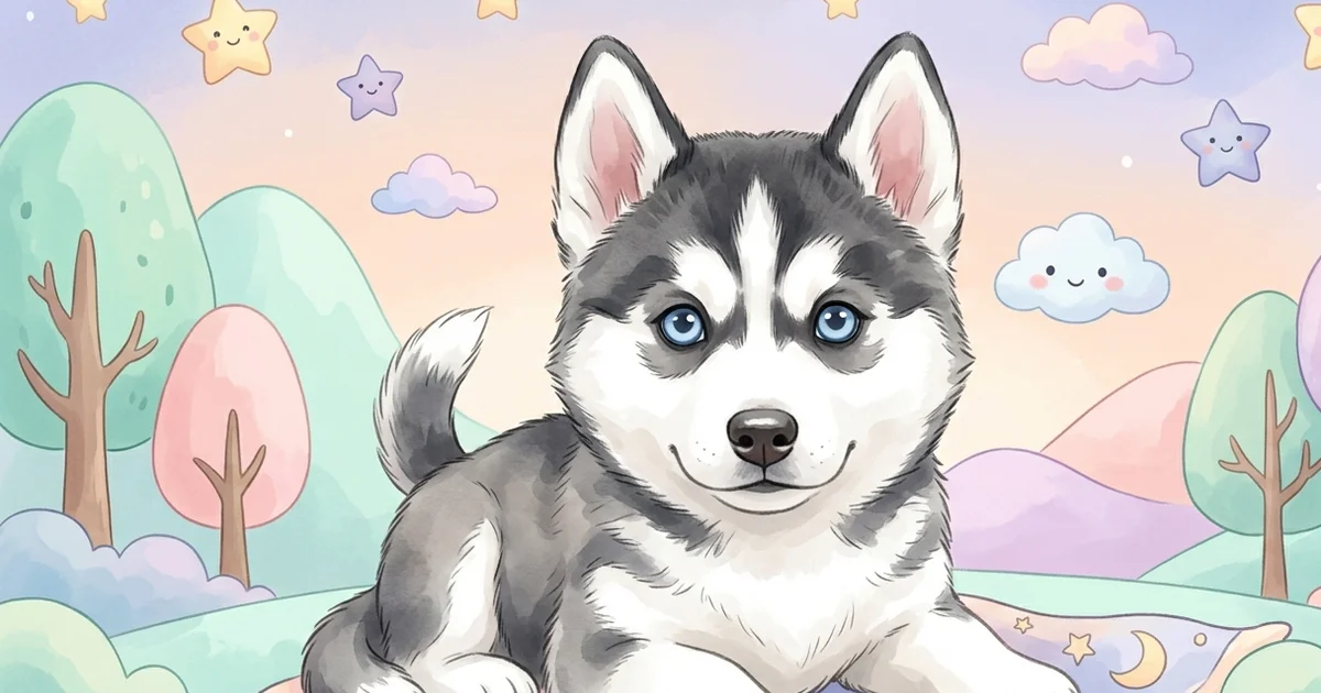 Dog Portrait for a Kids' Room or Nursery