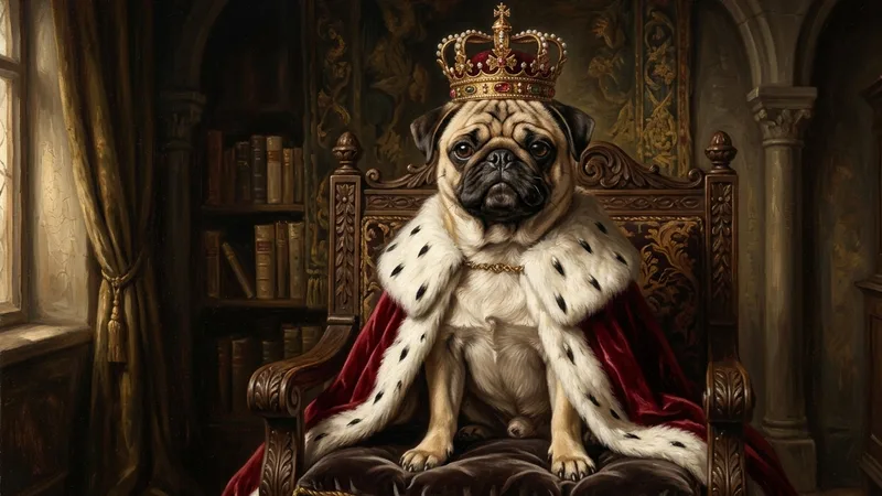 Pug royal Renaissance portrait